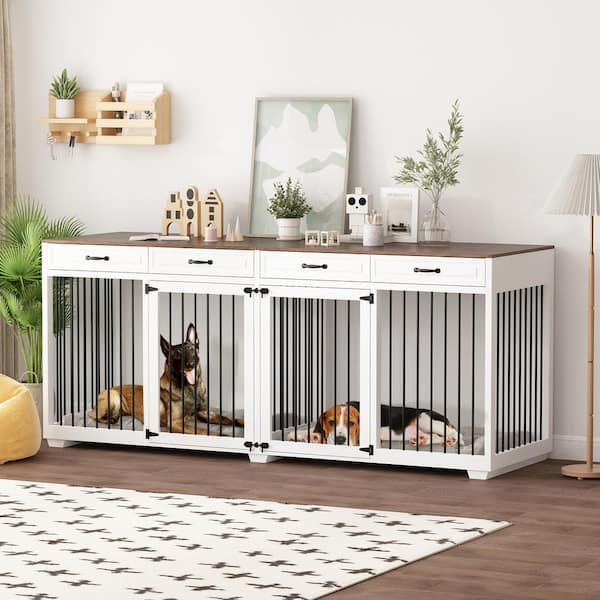 2 dog best sale crate furniture