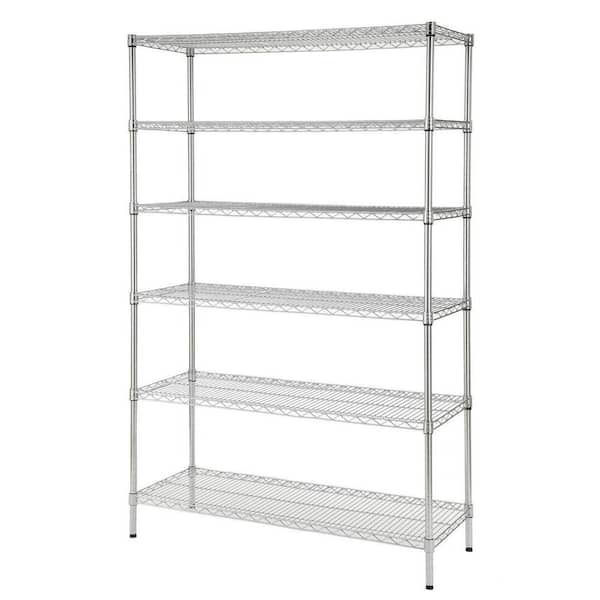 KING'S RACK Steel Heavy Duty 5-Tier Utility Shelving Unit (36-in W x 18-in  D x 72-in H), White in the Freestanding Shelving Units department at