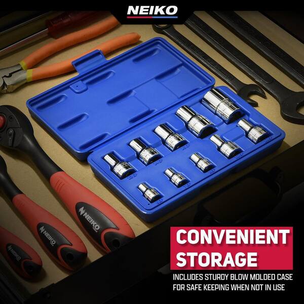 NEIKO 1/4 in. 3/8 in. and 1/2 in. Drive SAE External Torx Deep