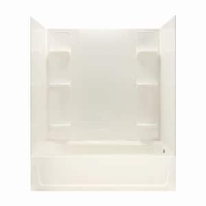 Durawall 60 in. L x 30 in. W x 73.75 in. H Rectangular Tub/ Shower Combo Unit in Bone with Right-Hand Drain