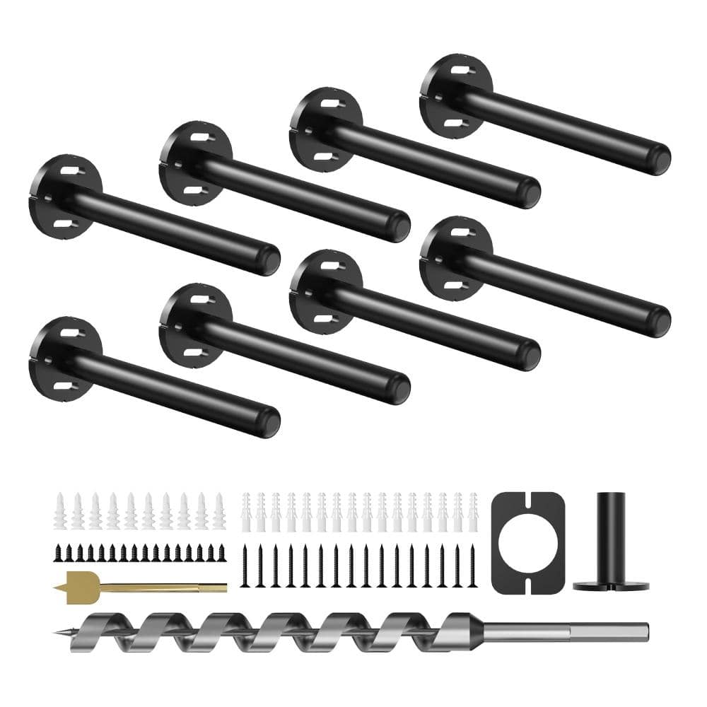 "8-Pack 6"" Hidden Floating Shelf Brackets, Heavy Duty Invisible Black" price history on PriceWatchPro