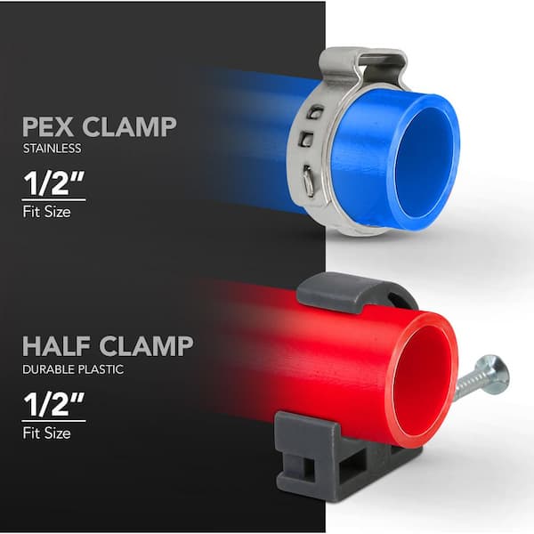 1/2 in. x 100 ft. PEX Tubing Oxygen Barrier Pipe and Tubing, with Crimper, Cutter Tools, Barb Elbow, Straight Coupling 1/2 in. x 100 ft. PEX Tubing Oxygen Barrier Pipe and Tubing, with Crimper, Cutter Tools, Barb Elbow, Straight Coupling