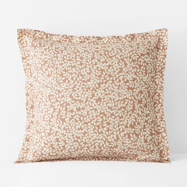The Company Store Company Cotton Remi Leaf Rust Cotton Percale Euro Sham