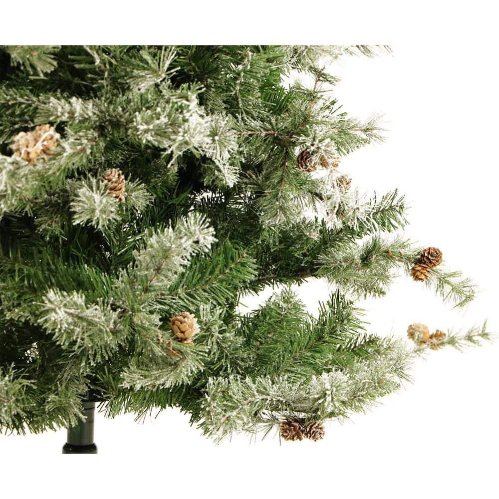 9-Foot Green and White Slim Fir Artificial Christmas Tree
