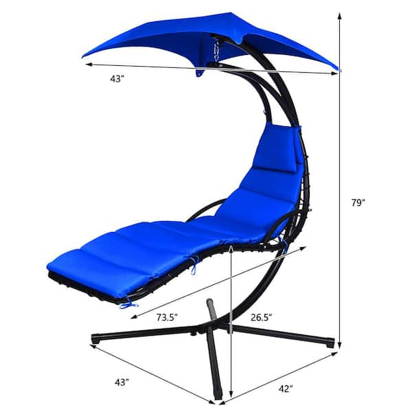 costway freestanding hanging swing chair hammock with stand