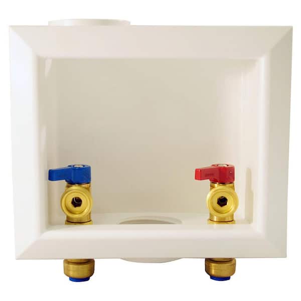 Photo 1 of 1/2 in. Brass Push-to-Connect x 3/4 in. Male Hose Thread Washing Machine Outlet Box