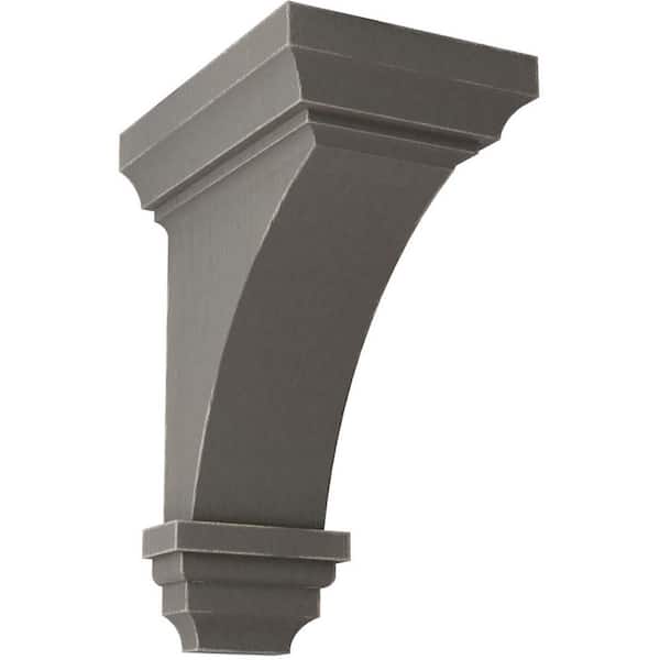 Ekena Millwork 4 in. x 8 in. x 4-3/4 in. Reclaimed Grey Small Jefferson Wood Vintage Decor Corbel