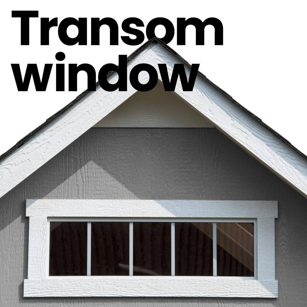 Tribeca 10' x 12' Beige Wood Storage Shed Kit with Windows