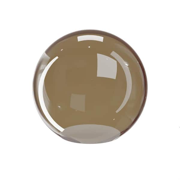 SOLUS 16 in. Dia Globe Smoke Smooth Acrylic Globe with 5.25 in. Inside Diameter Neckless Opening - No Fixture Included
