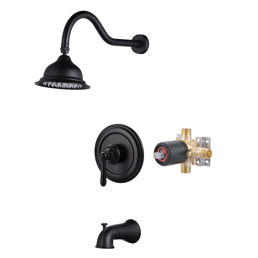 Single Handle 1-Spray Tub and Shower Faucet 1.8 GPM with Brass Rough-in. Va