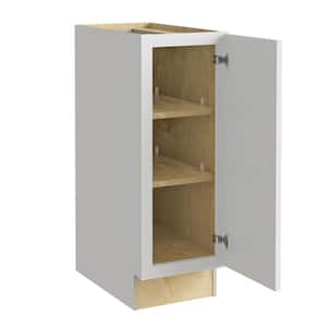 Grayson Pacific White Painted Plywood Shaker Assembled Base Kitchen Cabinet FH Sft Cls R 12 in W x 24 in D x 34.5 in H