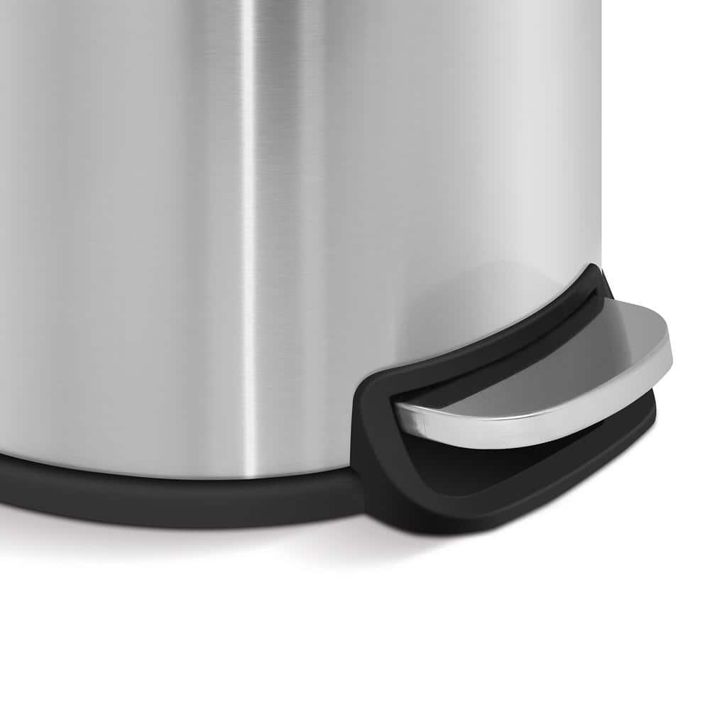 Fingerprint Resistant Stainless Steel Pedal Trash Can Set