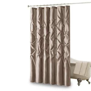 Jacqueline Taupe 72 in. Shower Curtain