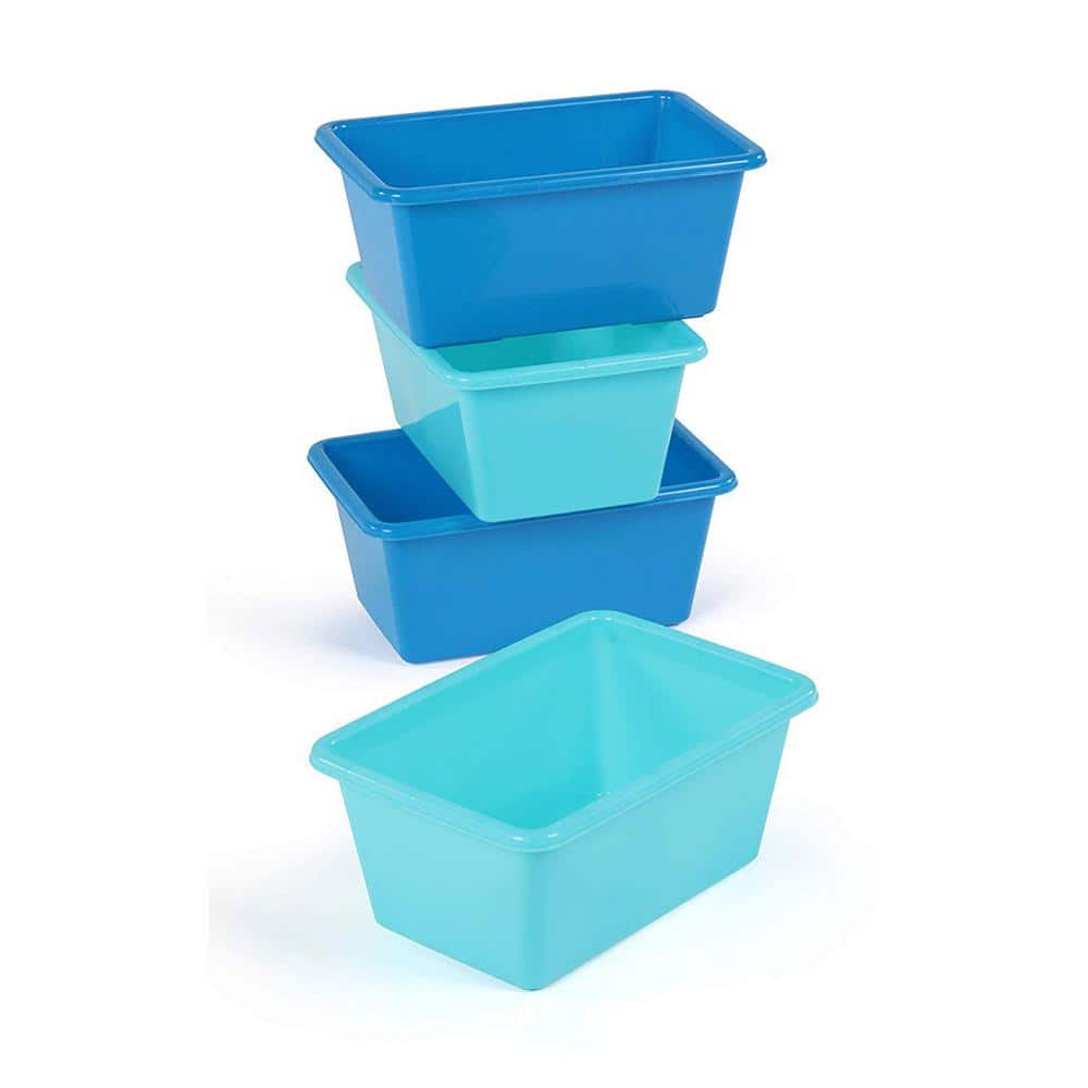 Tot Tutors Standard Storage Bins in Blue/Teal (Set of 4)