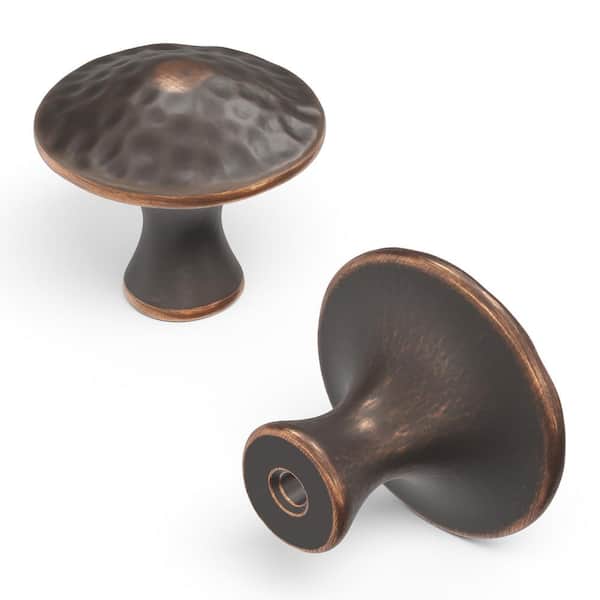 HICKORY HARDWARE Craftsman 1-1/4 in. Oil Rubbed Bronze Highlighted Cabinet Knob