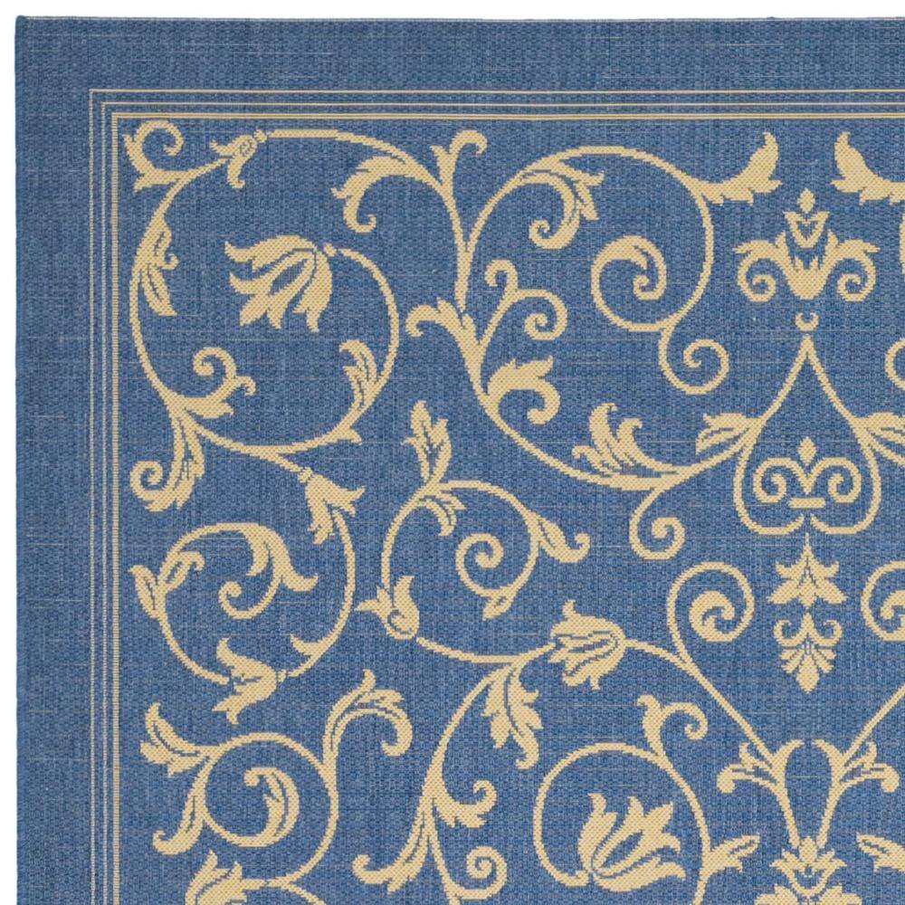 Sisal Weave Blue/Natural Synthetic Indoor/Outdoor Area Rug 9' x 12'