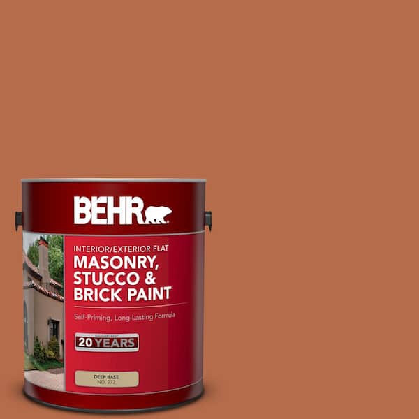 BEHR 1 gal. #M210-7 Thanksgiving Flat Interior/Exterior Masonry, Stucco and Brick Paint