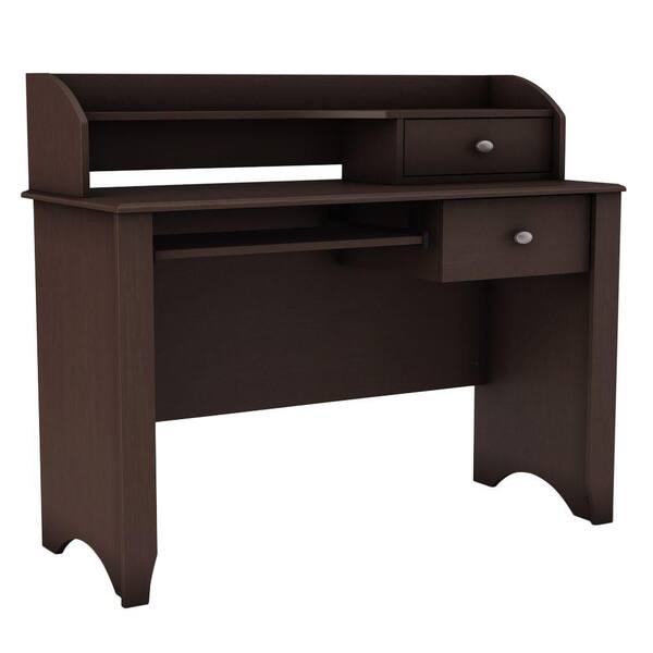 South Shore Compact Fit Secretary Desk in Chocolate