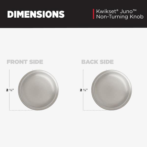 Juno Satin Nickel Half-Dummy Door Knob with Microban Antimicrobial Technology Juno Satin Nickel Half-Dummy Door Knob with Microban Antimicrobial Technology