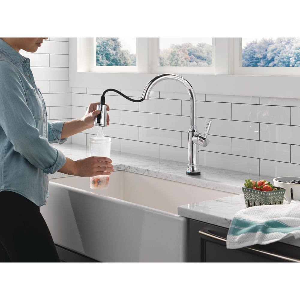 Renaldi Chrome Touchless Pull-down Kitchen Faucet with Pull-out Spray