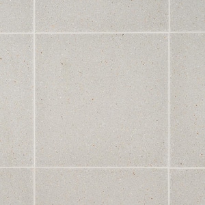 Raleigh Taupe Square 16.14 in. x 16.14 in. Polished Terrazzo Floor and Wall Tile (3.61 sq. ft. / Case)