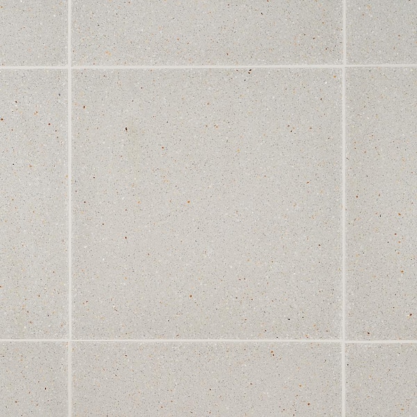 Ivy Hill Tile Raleigh Taupe Square 16.14 in. x 16.14 in. Polished Terrazzo Floor and Wall Tile (3.61 sq. ft. / Case)