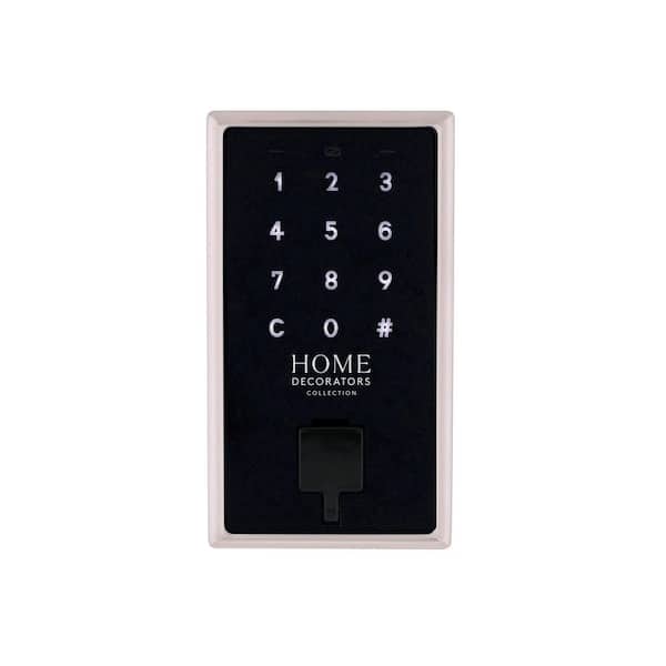 Square Satin Nickel Fingerprint Electronic Keypad Deadbolt