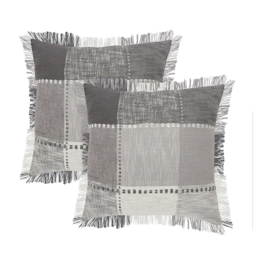 Andrew Gray Tartan 100% Cotton 20 in. x 20 in. Indoor Throw Pillow (Set of 