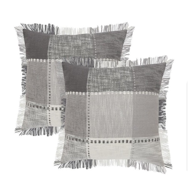 Unbranded Andrew Gray Tartan 100% Cotton 20 in. x 20 in. Indoor Throw Pillow (Set of 2)