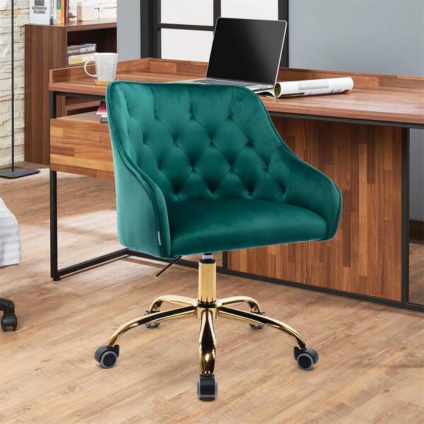 Green upholstered desk chair hot sale