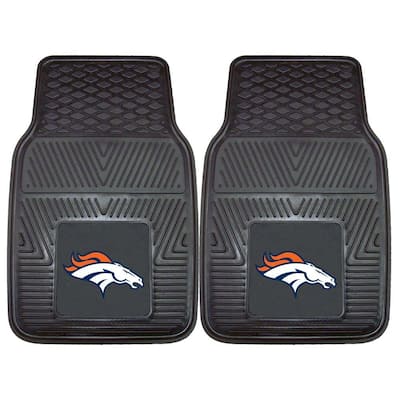 Denver Broncos 18 in. x 27 in. 2-Piece Heavy Duty Vinyl Car Mat