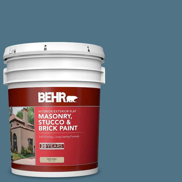 5 gal. #SC-107 Wedgewood Flat Interior/Exterior Masonry, Stucco and Brick Paint