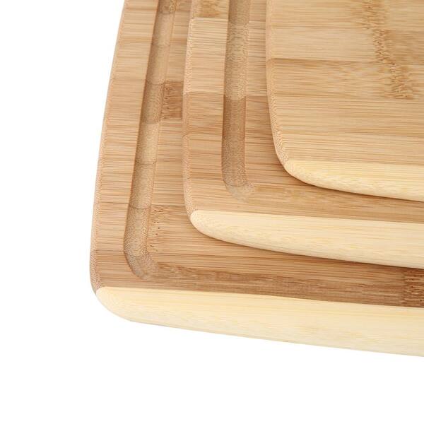 Classic Cuisine 3-Piece Acacia Wood Cutting Board Set with Handles