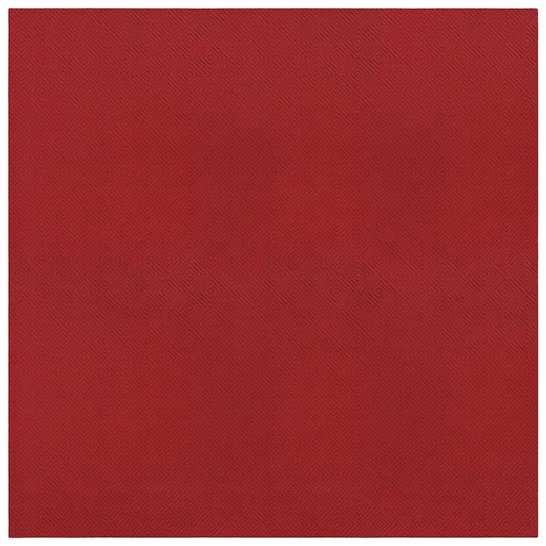 Brentwood Jasmine 12 ft. x 12 ft. Chili Red Geometric Area Rug