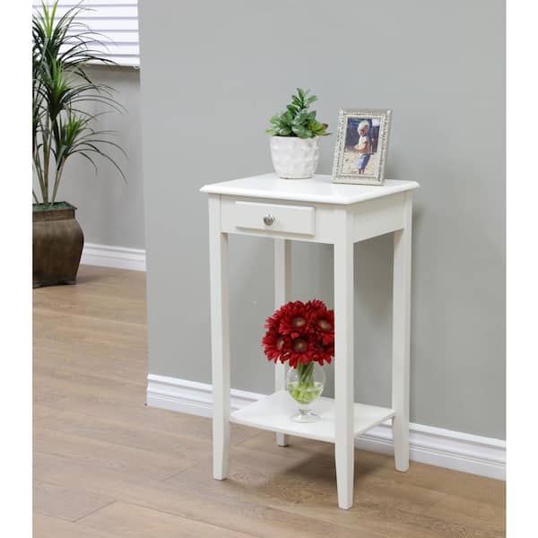 Homecraft Furniture White Storage End Table