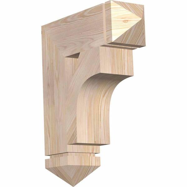 Ekena Millwork 5.5 in. x 24 in. x 20 in. Douglas Fir Westlake Arts and Crafts Smooth Bracket