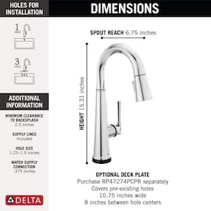 Emmeline Single-Handle Bar Faucet with Touch2O in Lumicoat Chrome