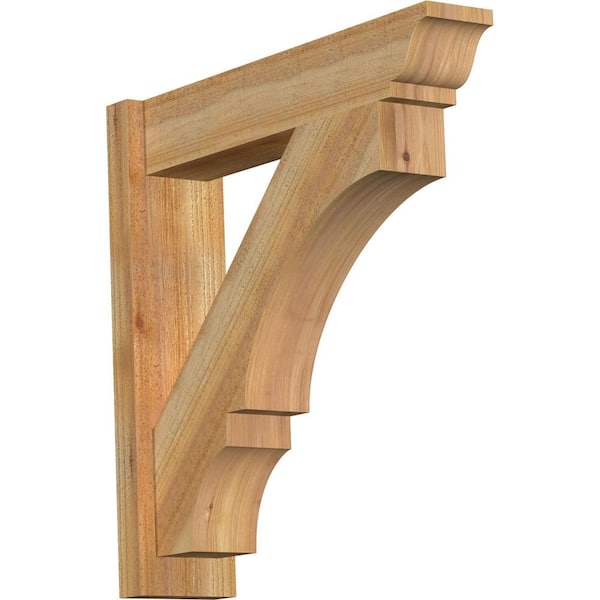 Ekena Millwork 6 in. x 26 in. x 26 in. Western Red Cedar Balboa Traditional Rough Sawn Outlooker