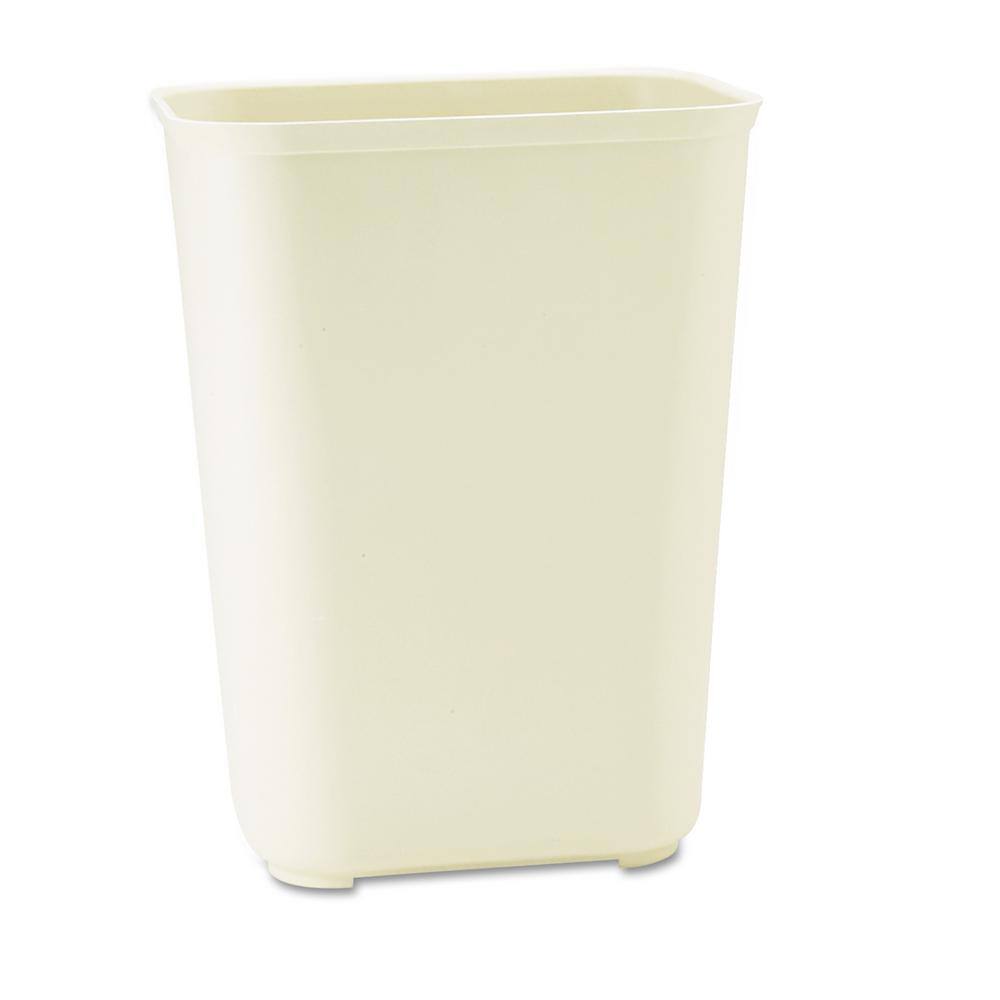 10 Gal. Fiberglass Beige Rectangular Fire-Resistant Wastebasket