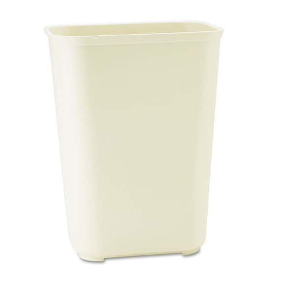 Rubbermaid Commercial Products 15- Gallons Beige Plastic Commercial Kitchen  Trash Can with Lid Indoor