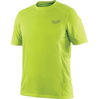 Men's Large Workskin High Visibility Yellow Light Weight Performance Shirt