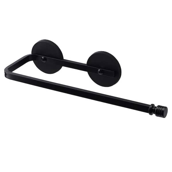 Magnetic Mount Black Paper Towel Holder Rack Bar for Refrigerator or Metal Cabinet Home Kitchen Storage