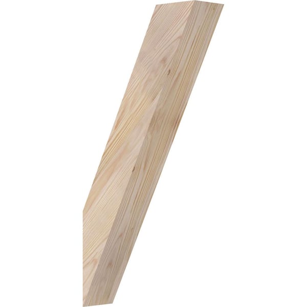 Ekena Millwork 3 1/2"W x 12"D x 24"H Traditional Smooth Knee Brace, Douglas Fir
