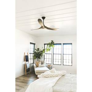 Maverick II 52 in. Indoor/Outdoor Aged Pewter Ceiling Fan with Light Grey Weathered Oak Blades and Remote Control