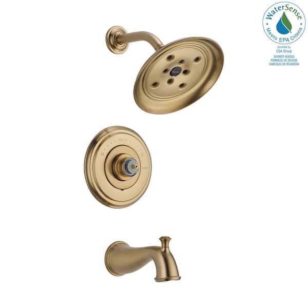 Delta Cassidy 1-Handle Tub and Shower Faucet Trim Kit in Champagne Bronze (Valve and Handles Not Included)