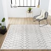 JONATHAN Y Moroccan Boho Diamond Cream/Gray Area Rug 10x14