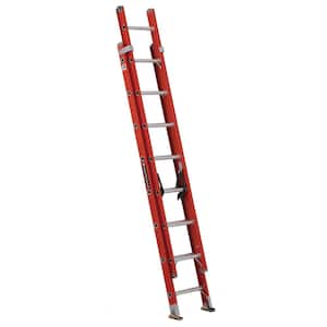 16 ft. Fiberglass Extension Ladder with 300 lbs. Load Capacity Type 1A Duty Rating