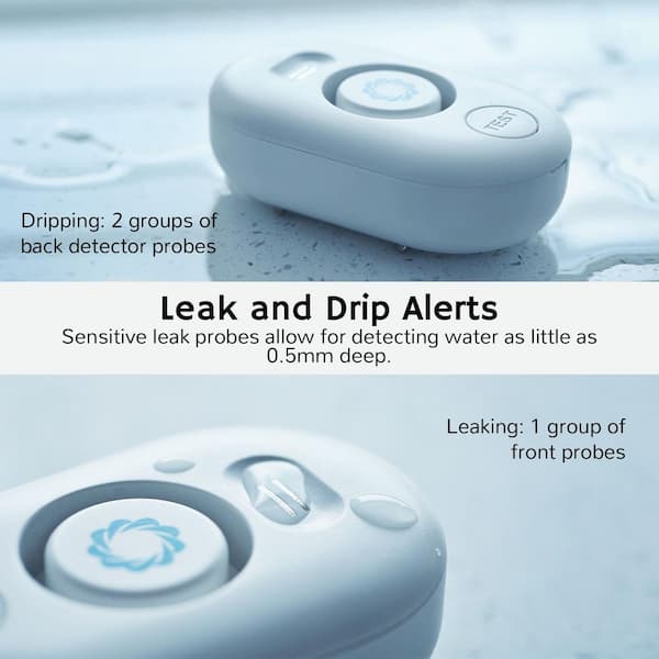 meross Smart Water Leak Detector, WiFi Water Sensor Support Apple HomeKit,  SmartThings, IP67 Waterproof with App Alerts, Audio Alarm, 100M Range for