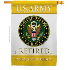 2.3 ft. x 3.3 ft. US Army Retired House Flag 2-Sided Armed Forces Decorative Vertical Flags