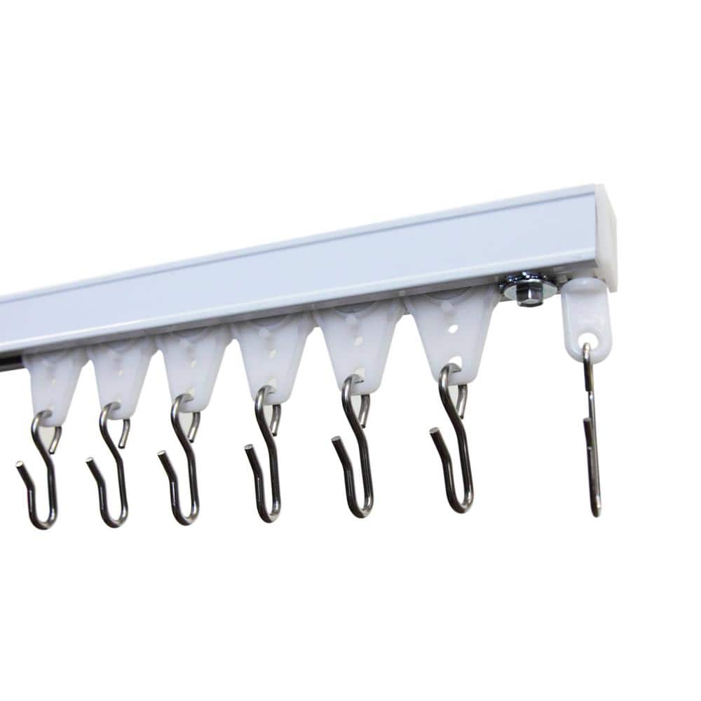 Curtain Track Roller Hooks, Stainless Steel Curtain Hooks with Dual Wheel,  Decorative Curtain Hooks for Rooms Dividers & Ceiling Mounted Curtain Track